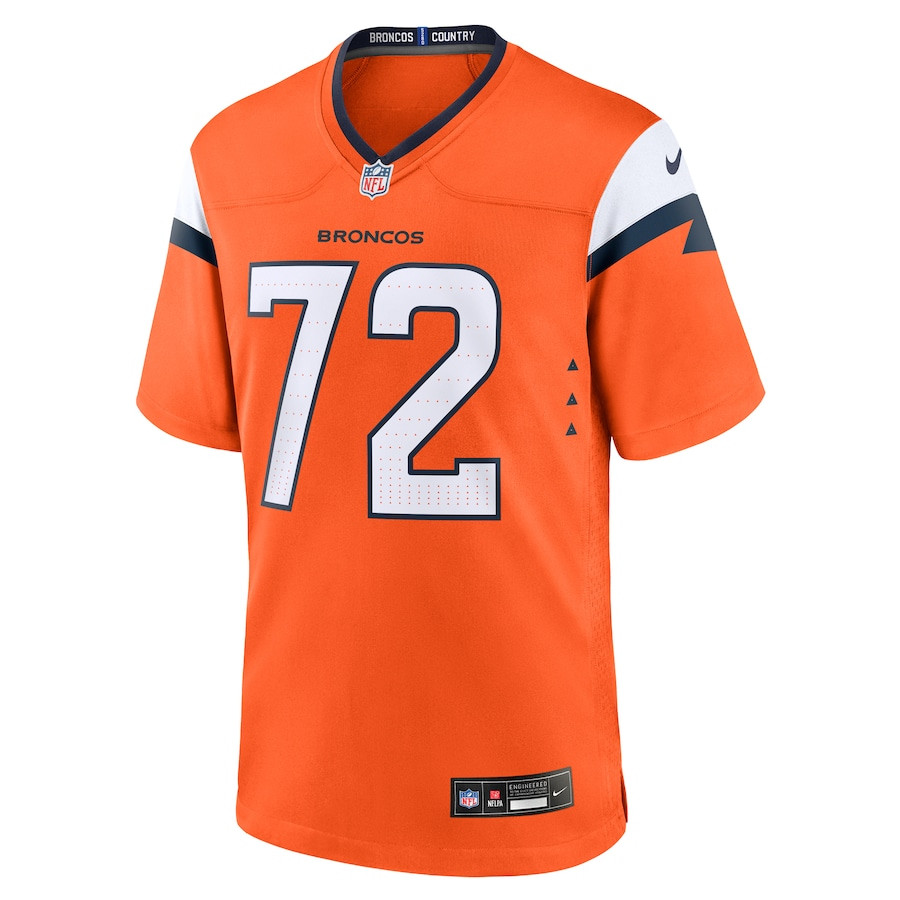 Alternative view of Garett Bolles 72 Denver Broncos Team Game Men Jersey - Orange JS8488 nicesnker