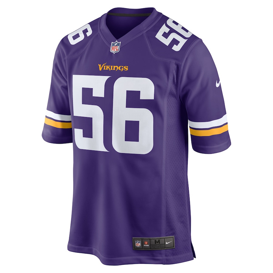 Alternative view of Garrett Bradbury 56 Minnesota Vikings Men Game Jersey - Purple JS4929 nicesnker