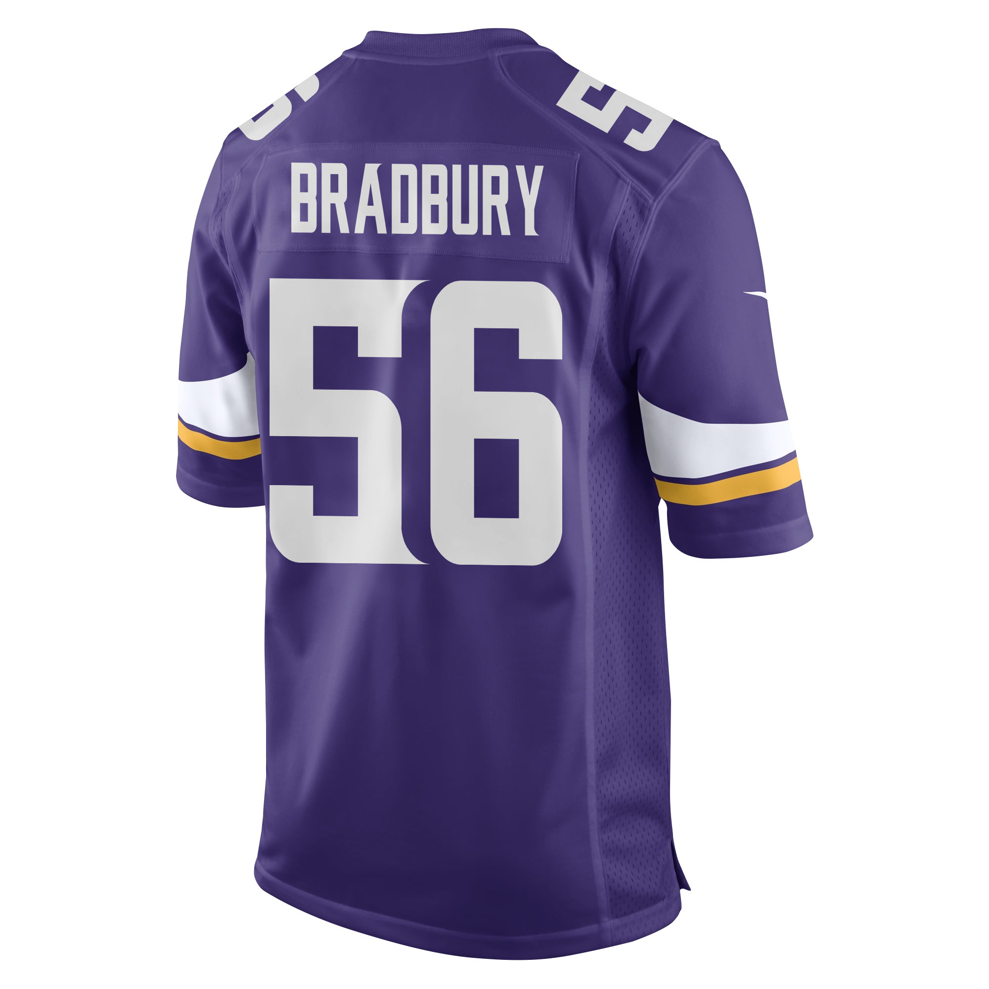 Alternative view of Garrett Bradbury 56 Minnesota Vikings Super Bowl LIX New Orleans Patch Game Men Jersey - Purple JS8741 nicesnker