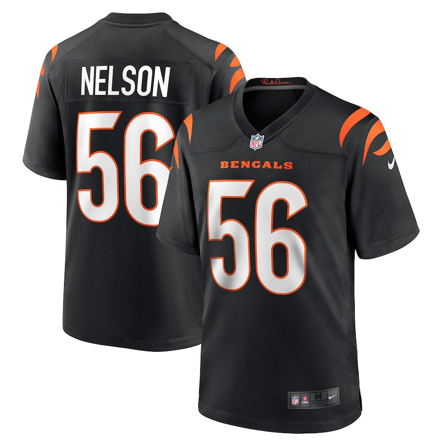 Garrett Nelson 56 Cincinnati Bengals Team Game Men Jersey - Black JS7899 nicesnker