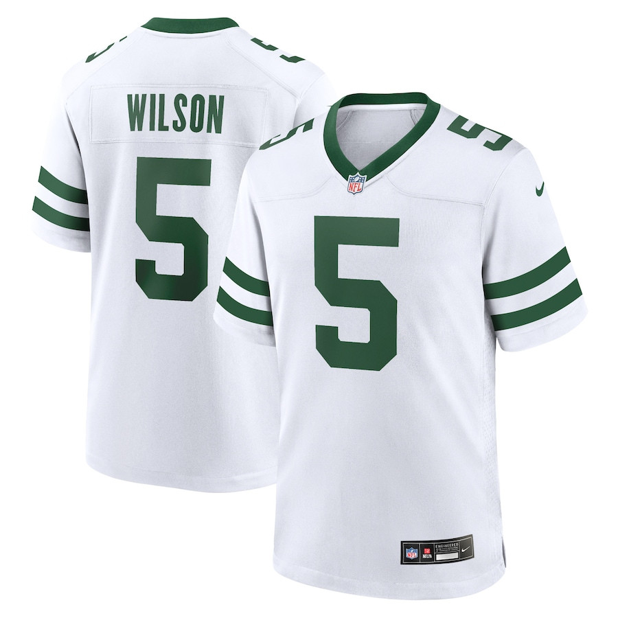 Garrett Wilson 5 New York Jets Game Men Jersey - Legacy White JS6620 nicesnker