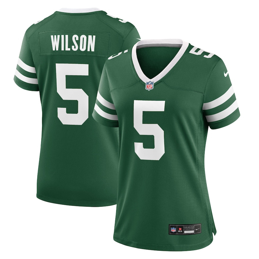 Garrett Wilson 5 New York Jets Game Women Jersey - Legacy Green JS9429 nicesnker
