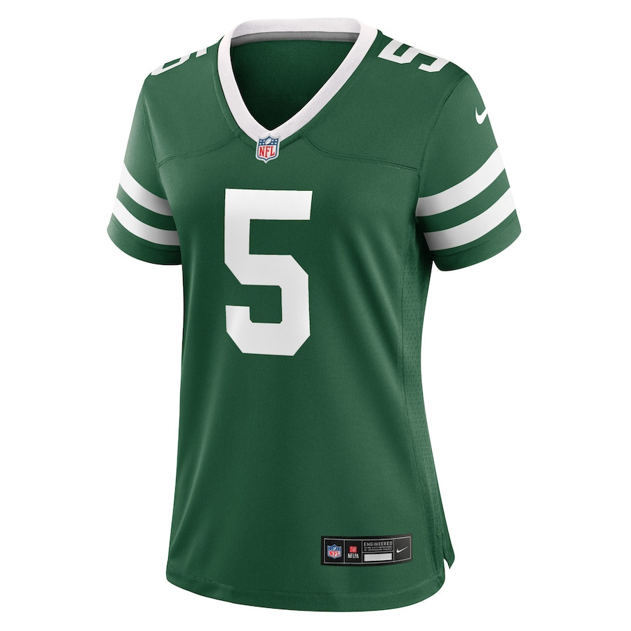 Alternative view of Garrett Wilson 5 New York Jets Game Women Jersey - Legacy Green JS9429 nicesnker