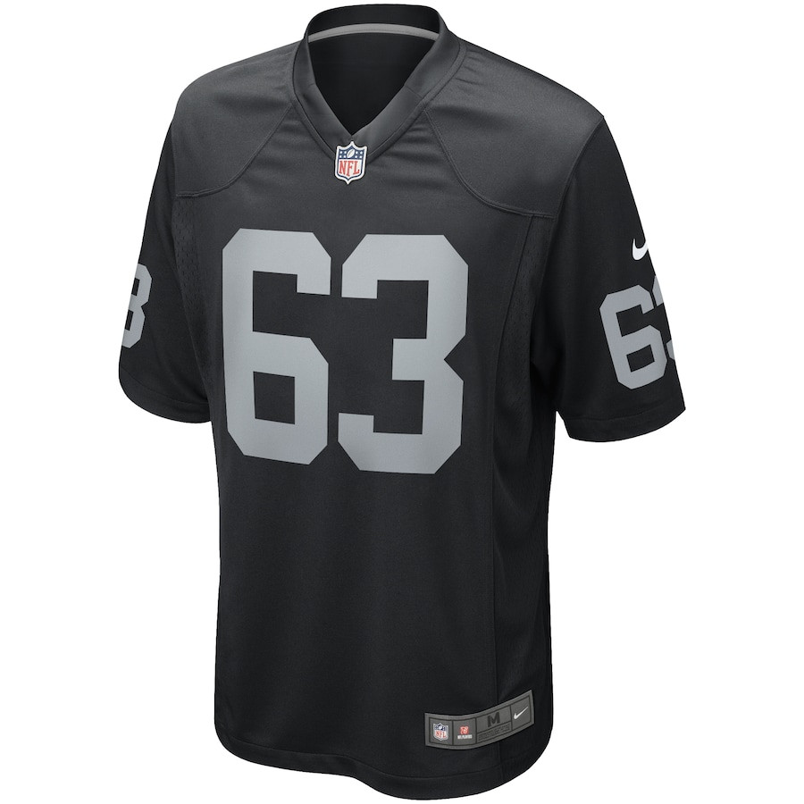 Alternative view of Gene Upshaw 63 Las Vegas Raiders Team Game Men Jersey - Black JS7833 nicesnker