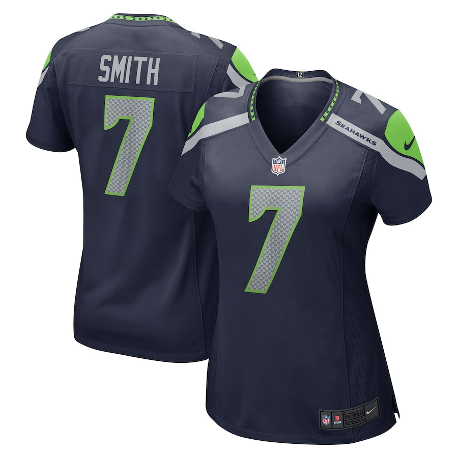 Geno Smith 7 Seattle Seahawks Women Jersey - Navy JS1458 nicesnker