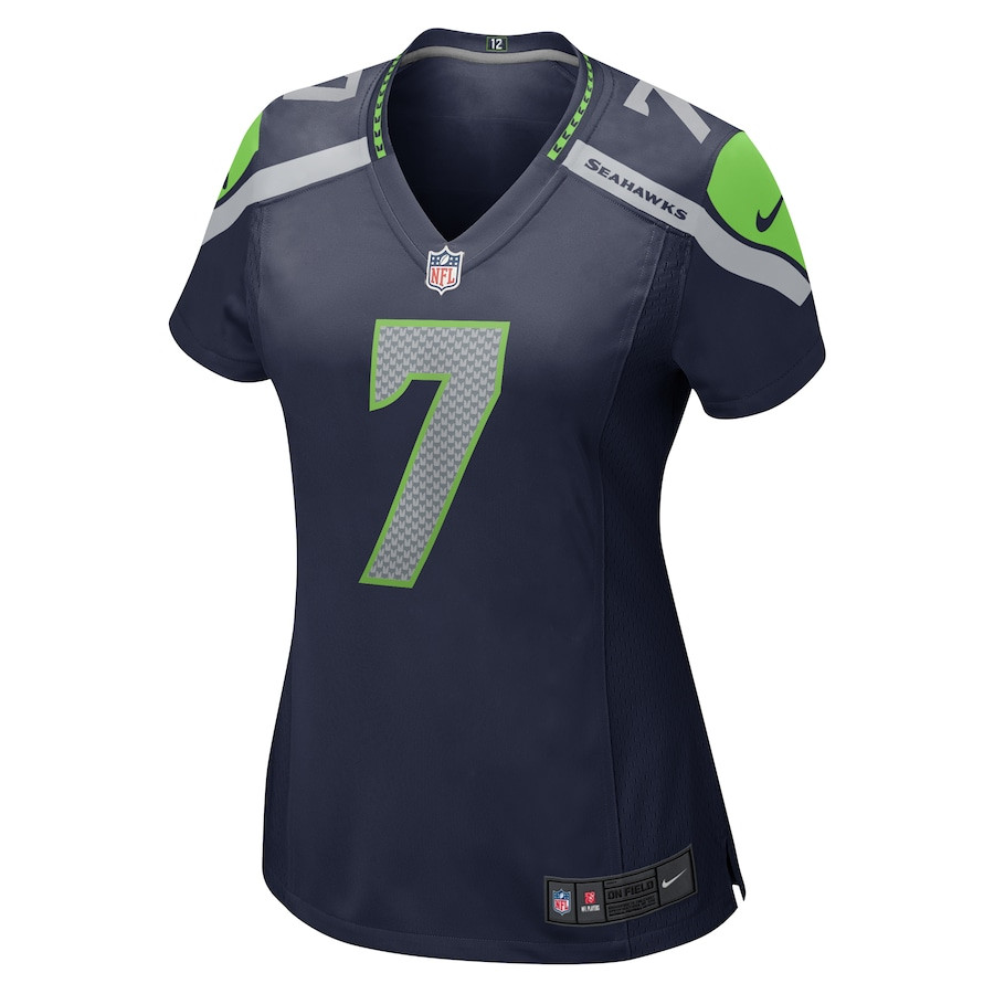 Alternative view of Geno Smith 7 Seattle Seahawks Women Jersey - Navy JS1458 nicesnker