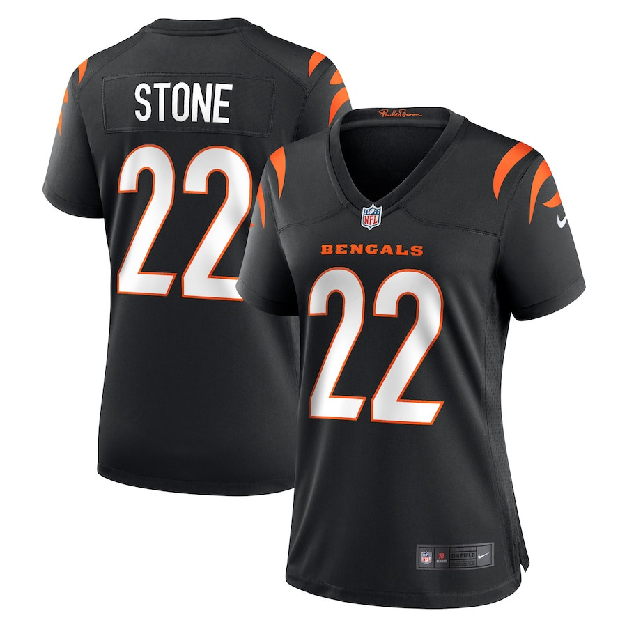 Geno Stone 22 Cincinnati Bengals Women's Game Jersey - Black JS4323 nicesnker