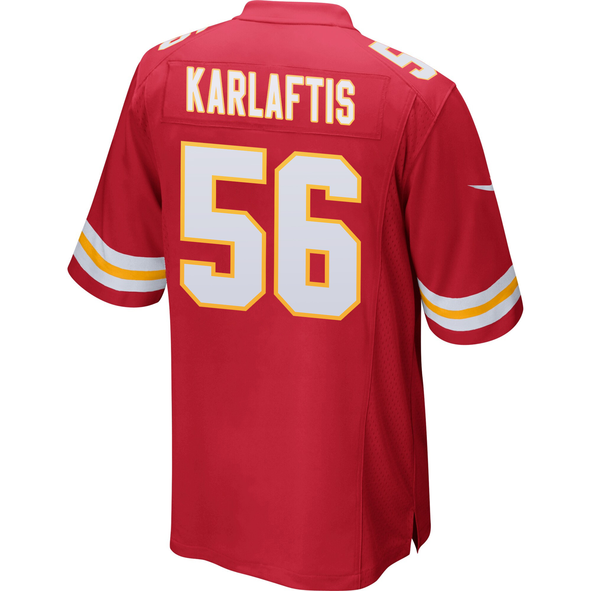 George Karlaftis 56 Kansas City Chiefs AFC Champions Patch Game Men Jersey - Red JS5902 nicesnker - Image 3