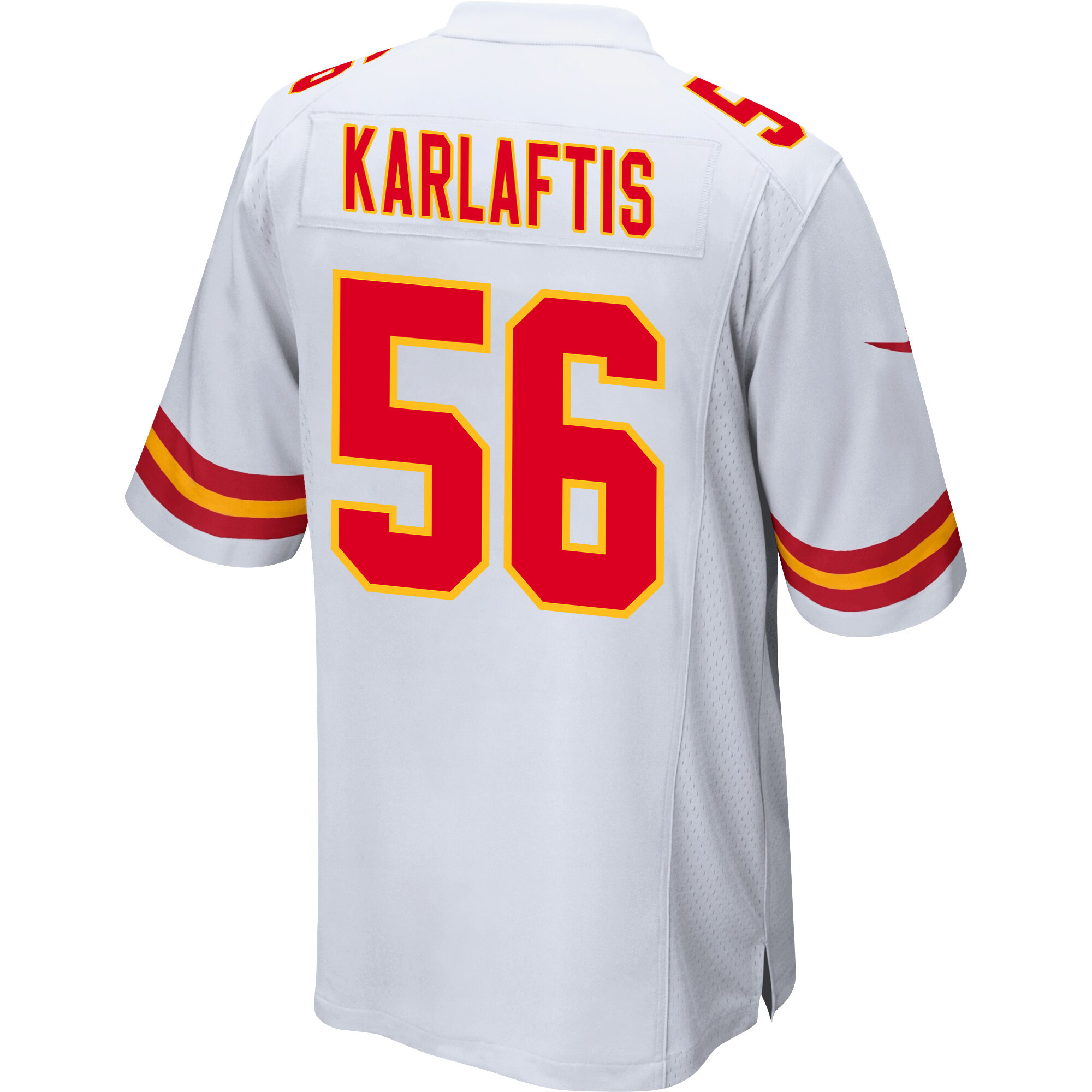 George Karlaftis 56 Kansas City Chiefs AFC Champions Patch Game Men Jersey - White JS3190 nicesnker - Image 3