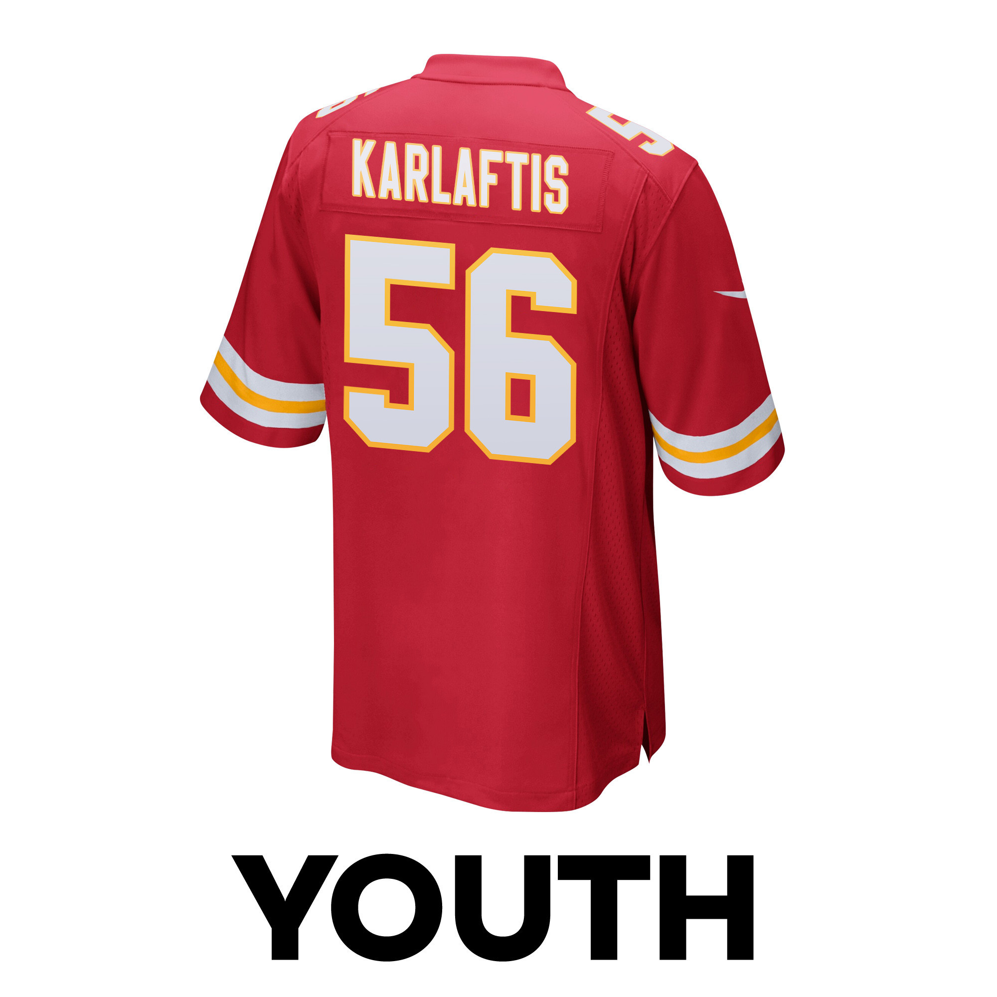 George Karlaftis 56 Kansas City Chiefs Super Bowl LVIII Champions 4X Game YOUTH Jersey - Red JS2845 nicesnker - Image 3
