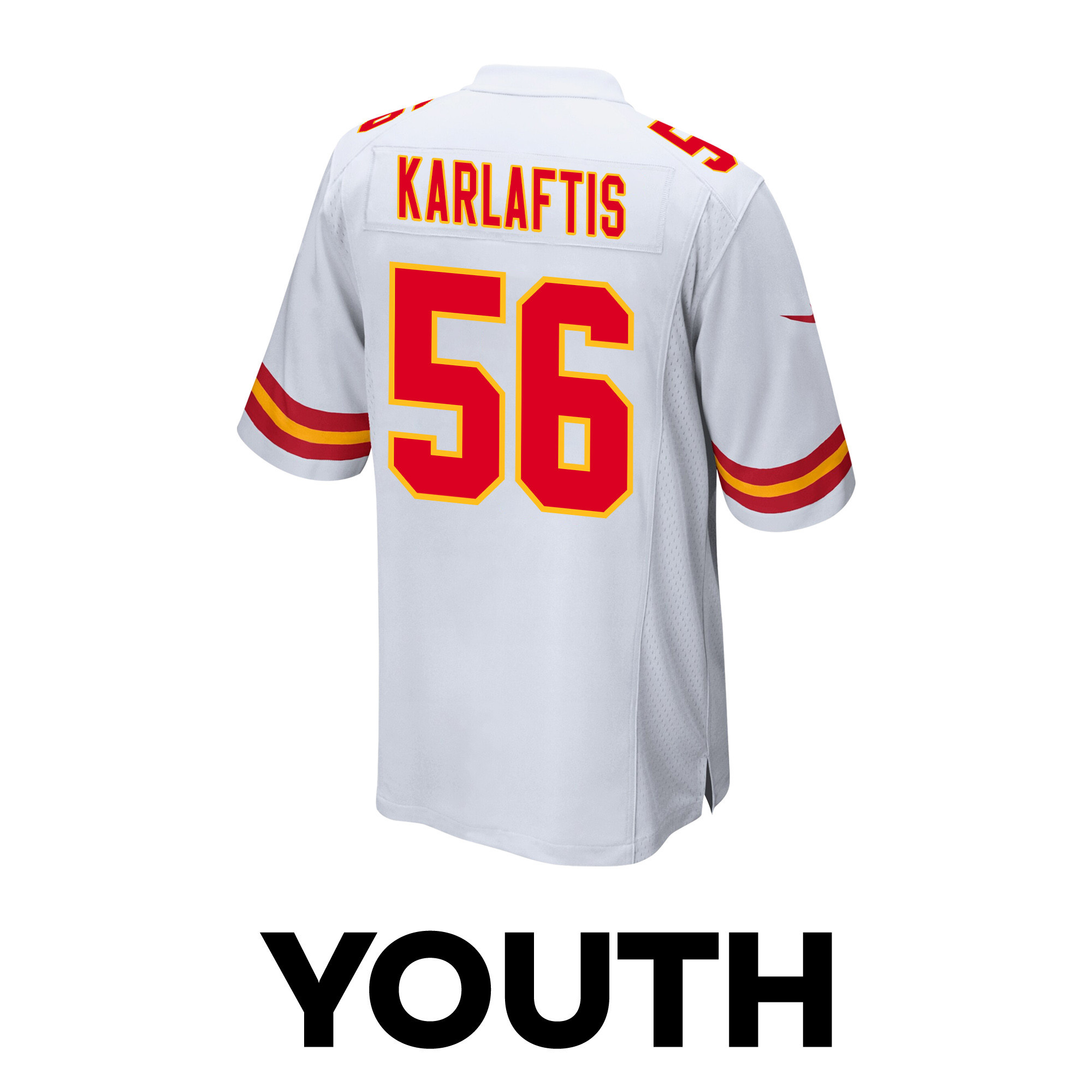 George Karlaftis 56 Kansas City Chiefs Super Bowl LVIII Champions 4X Game YOUTH Jersey - White JS8994 nicesnker - Image 3