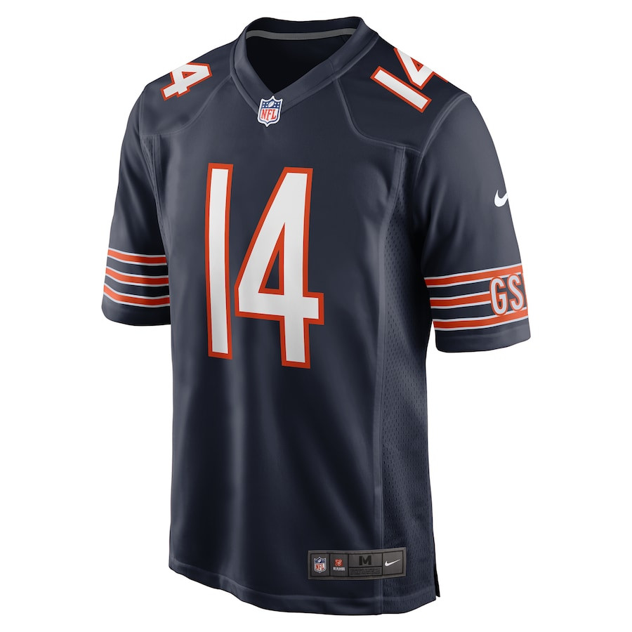 Alternative view of Gerald Everett 14 Chicago Bears Game Men Jersey - Navy JS4718 nicesnker