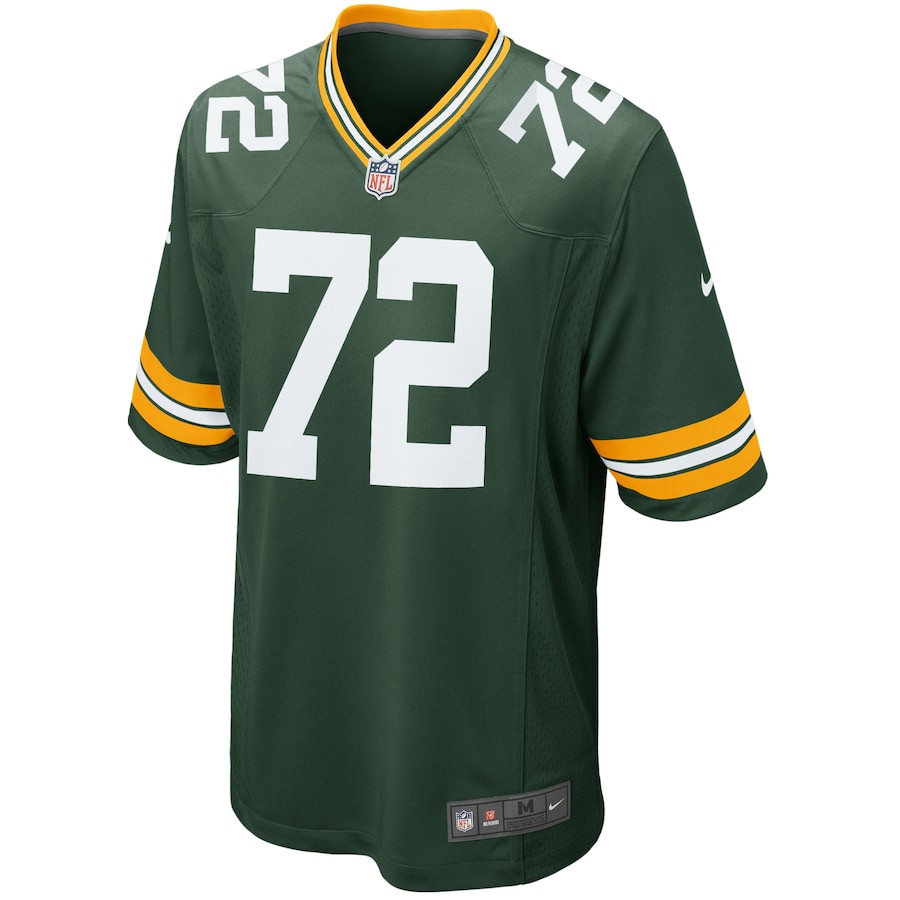 Alternative view of Gerhard de Beer 72 Green Bay Packers YOUTH Game Jersey - Green JS3424 nicesnker