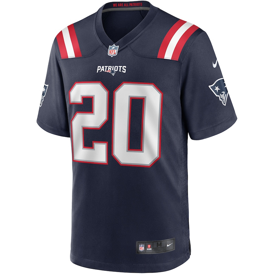 Alternative view of Gino Cappelletti 20 New England Patriots Men Game Retired Jersey - Navy JS2661 nicesnker