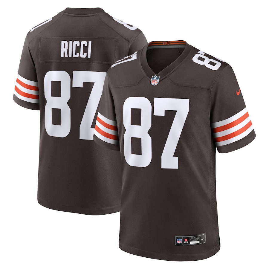 Giovanni Ricci 87 Cleveland Browns Game Men Jersey - Brown JS6989 nicesnker