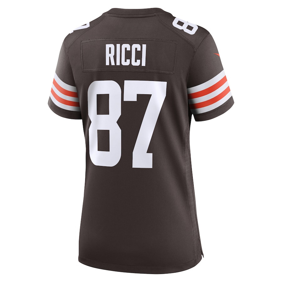 Giovanni Ricci 87 Cleveland Browns Women's Game Jersey - Brown JS7522 nicesnker - Image 3