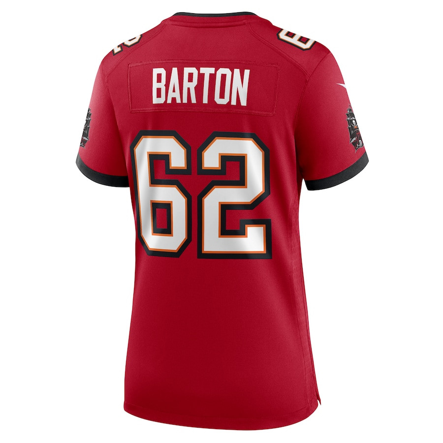 Graham Barton 62 Tampa Bay Buccaneers Game Women Jersey - Red JS3587 nicesnker - Image 3