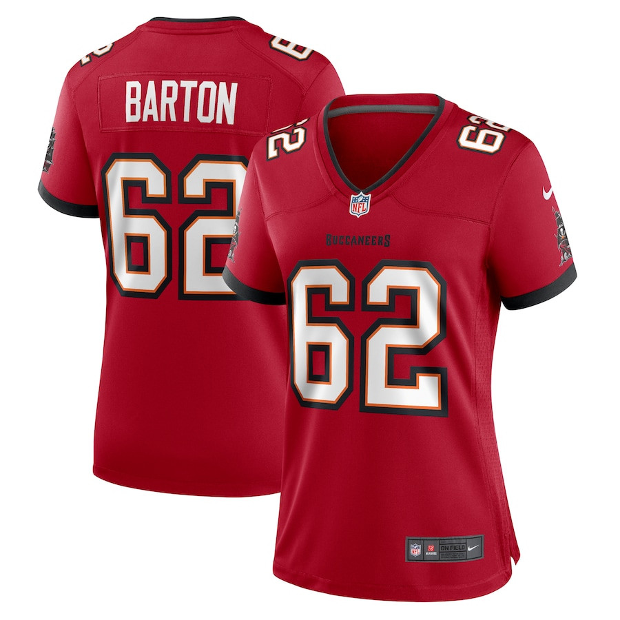 Graham Barton 62 Tampa Bay Buccaneers Game Women Jersey - Red JS3587 nicesnker