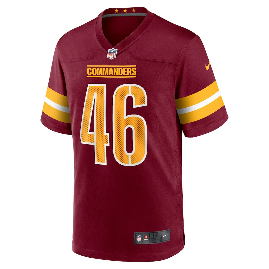 Alternative view of Greg Joseph 46 Washington Commanders Game Men Jersey - Burgundy JS9684 nicesnker