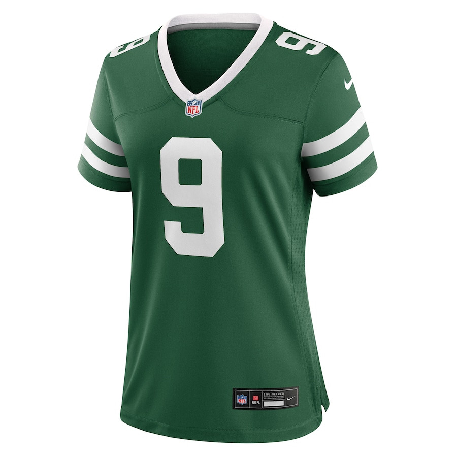 Alternative view of Greg Zuerlein 9 New York Jets Women's Team Game Jersey - Legacy Green JS7278 nicesnker