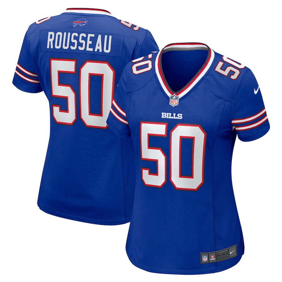 Gregory Rousseau 50 Buffalo Bills Women Game Jersey - Royal JS8293 nicesnker