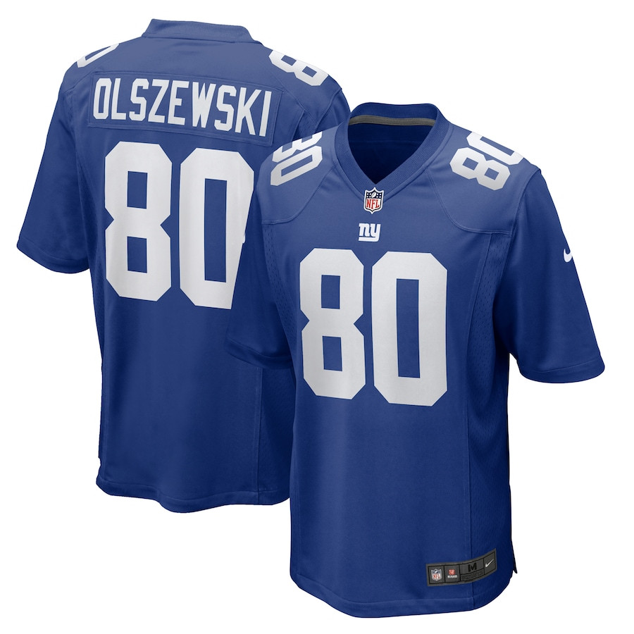 Gunner Olszewski 80 New York Giants Team Game Men Jersey - Royal JS2073 nicesnker