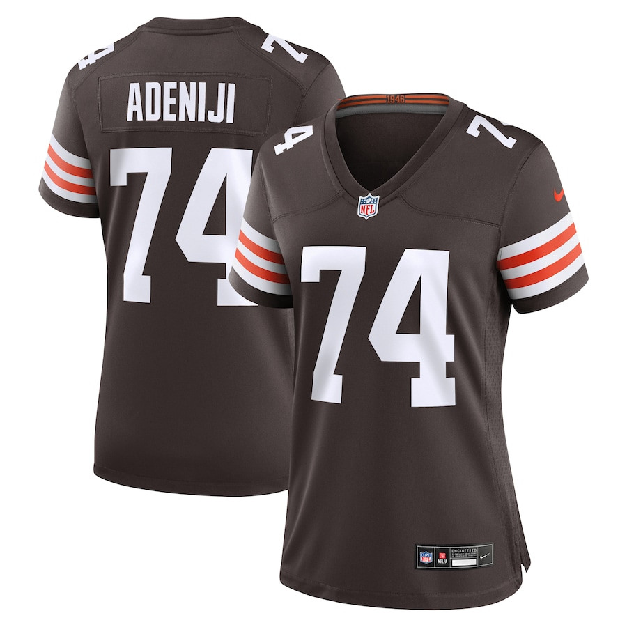Hakeem Adeniji 74 Cleveland Browns Women's Game Jersey - Brown JS8693 nicesnker