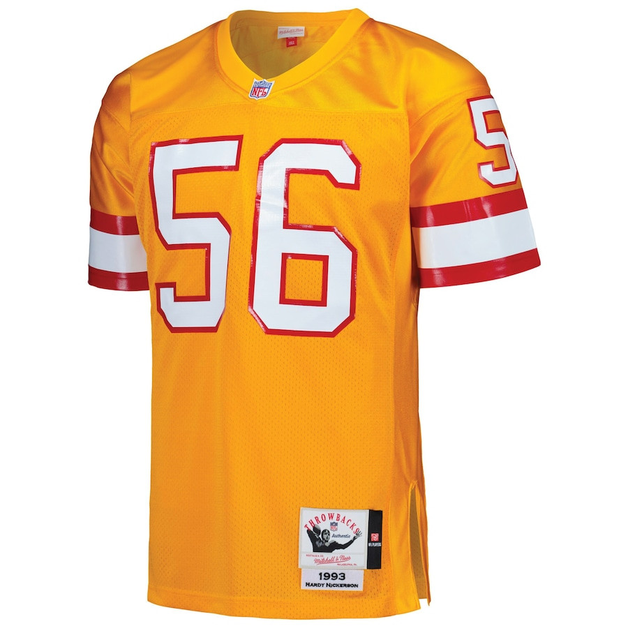 Alternative view of Hardy Nickerson 56 Tampa Bay Buccaneers 1993 Throwback Men Game Jersey - Orange JS3274 nicesnker