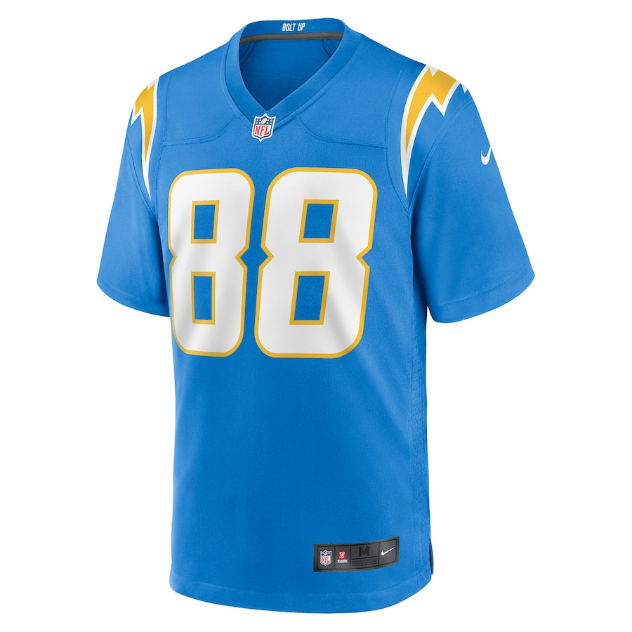 Alternative view of Hayden Hurst 88 Los Angeles Chargers Team Game Men Jersey - Powder Blue JS1937 nicesnker