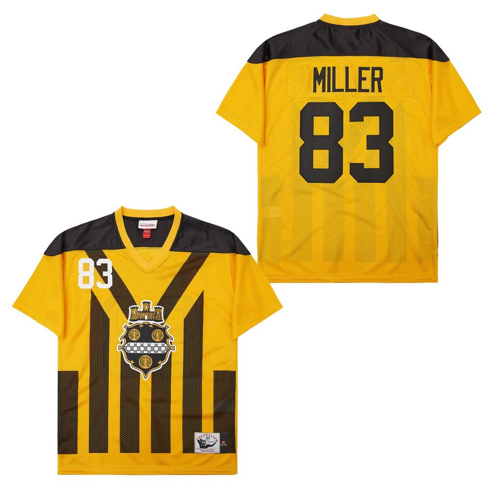 Alternative view of Heath Miller 83 Pittsburgh Steelers Retro Throwback Legacy Men Jersey - Black/Yellow JS7606 nicesnker