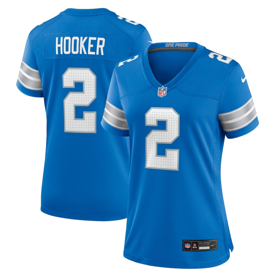 Hendon Hooker 2 Detroit Lions Women's Team Game Jersey - Blue JS1504 nicesnker