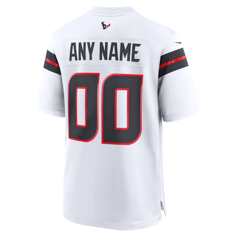 Houston Texans AFC Championship Patch Game Men Custom Jersey - White JS5067 nicesnker - Image 3
