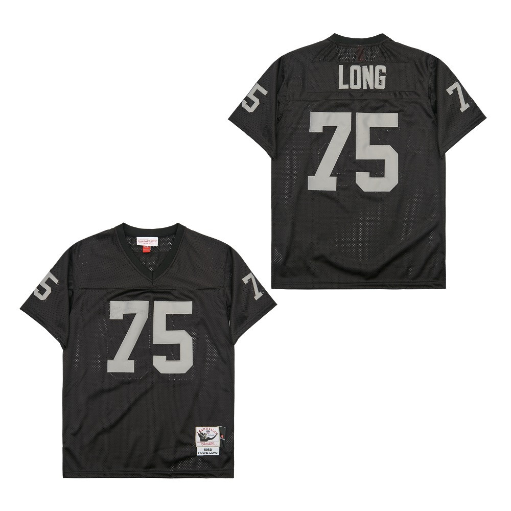 Alternative view of Howie Long 75 Las Vegas Raiders Throwback Men Jersey - Black JS7843 nicesnker