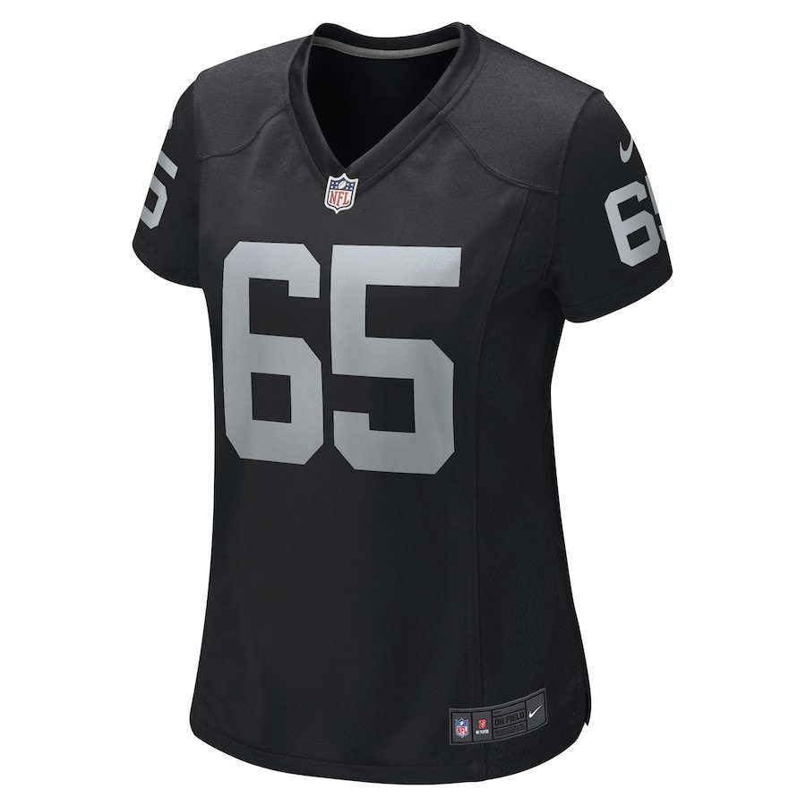 Alternative view of Hroniss Grasu 65 Las Vegas Raiders Women's Team Game Jersey - Black JS1387 nicesnker