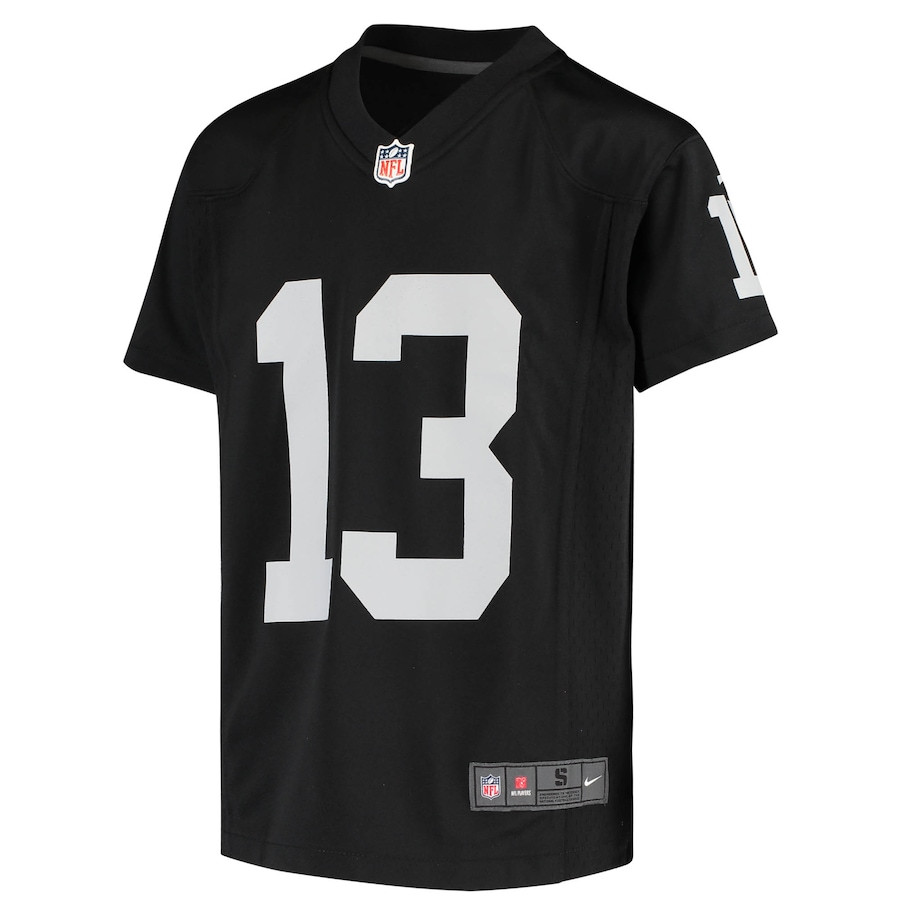 Alternative view of Hunter Renfrow 13 Las Vegas Raiders YOUTH Game Jersey - Black JS4580 nicesnker
