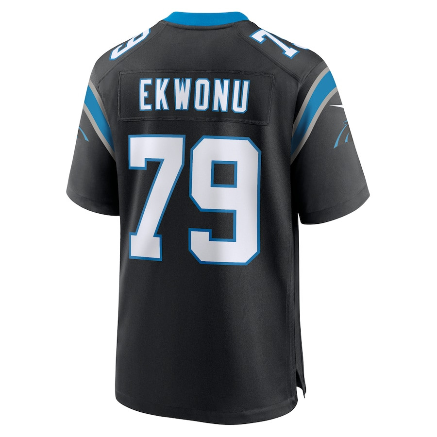 Ikem Ekwonu 79 Carolina Panthers Game Men Jersey - Black JS9028 nicesnker - Image 3