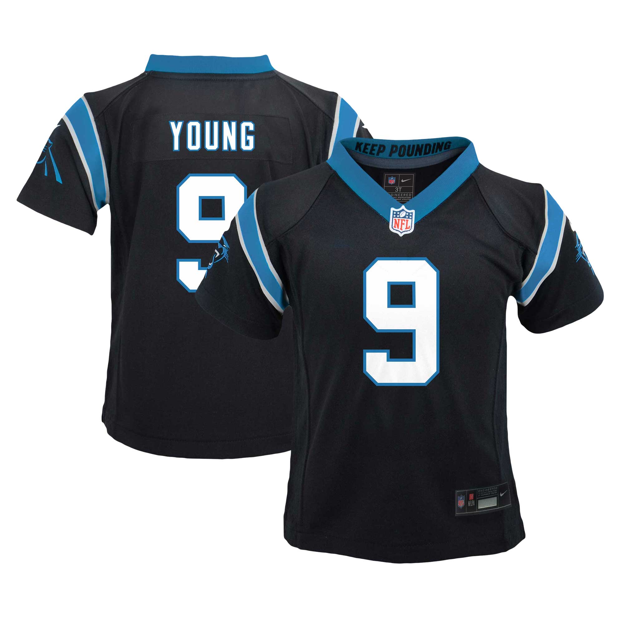 Infant Carolina Panthers Bryce Young Black Player Game Jersey JS8294 nicesnker