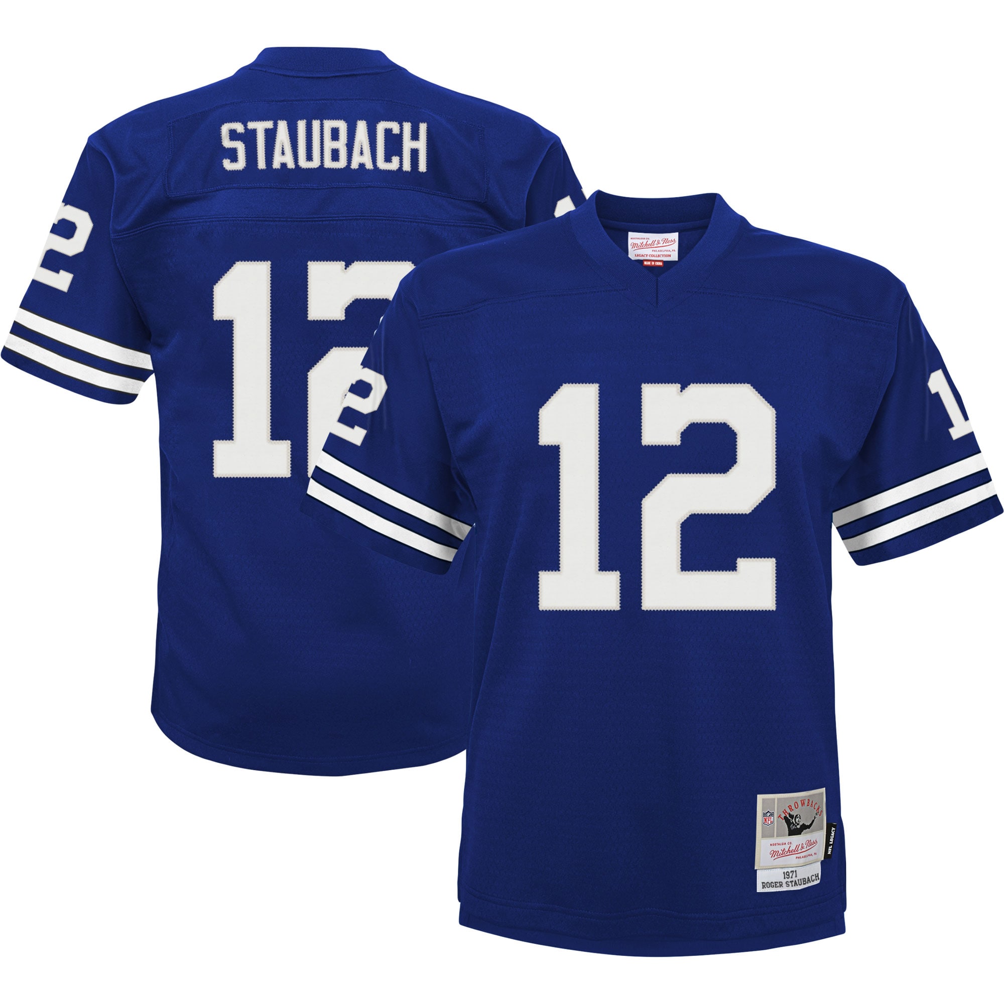 Infant Dallas Cowboys Roger Staubach Mitchell & Ness Navy 1971 Retired Legacy Jersey JS9657 nicesnker