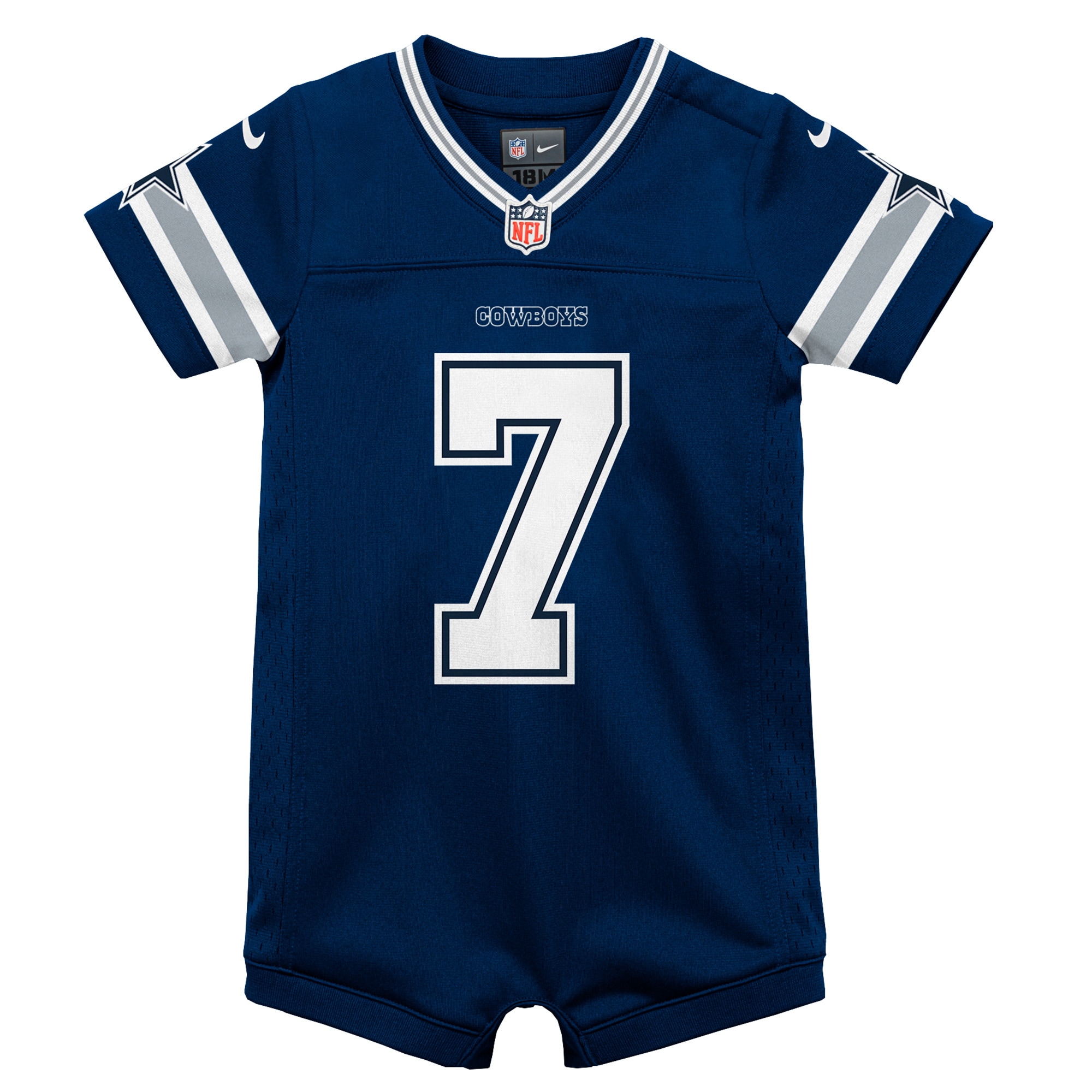 Alternative view of Infant Dallas Cowboys Trevon Diggs Navy Game Romper Jersey JS1869 nicesnker