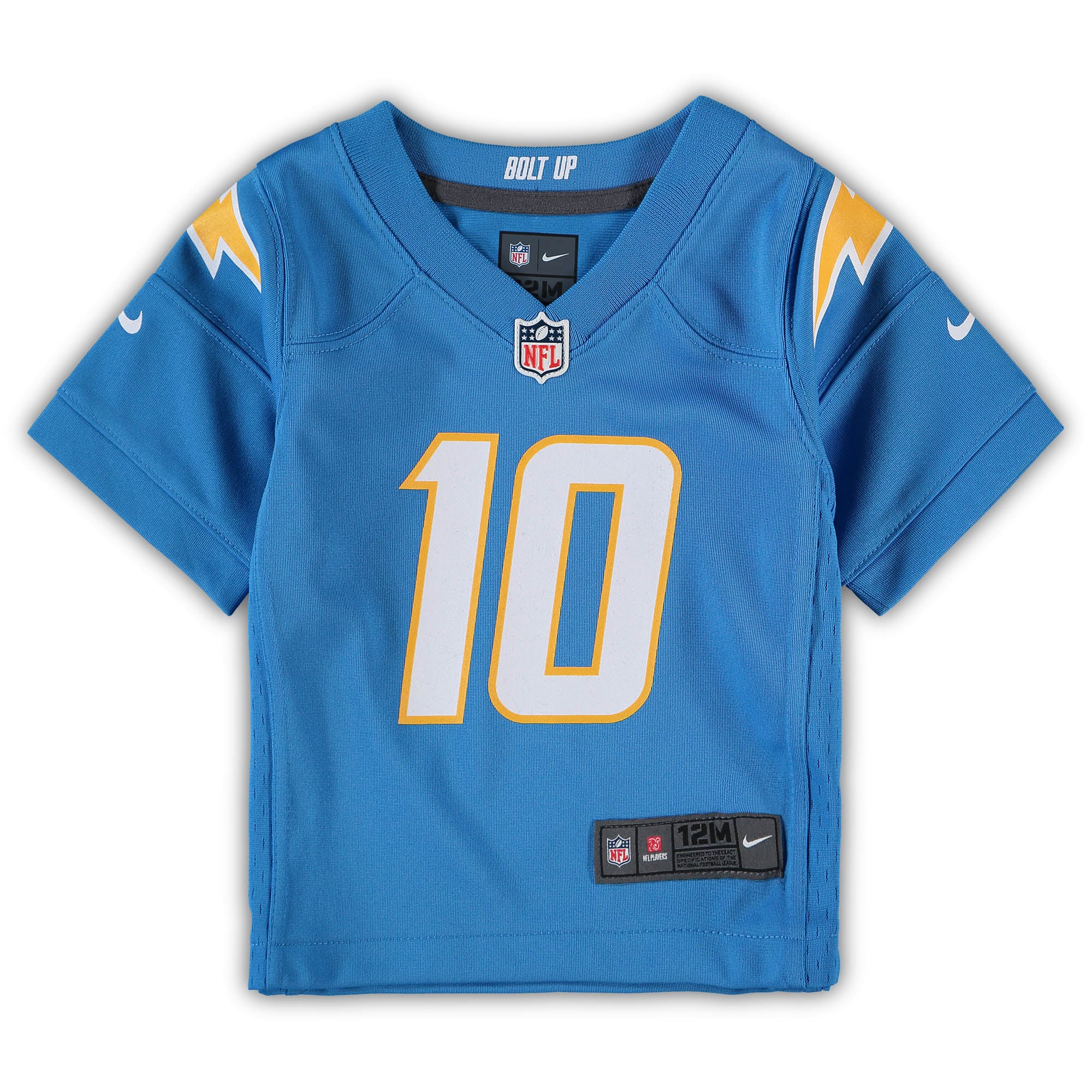 Alternative view of Infant Los Angeles Chargers Justin Herbert Powder Blue Game Jersey JS9537 nicesnker