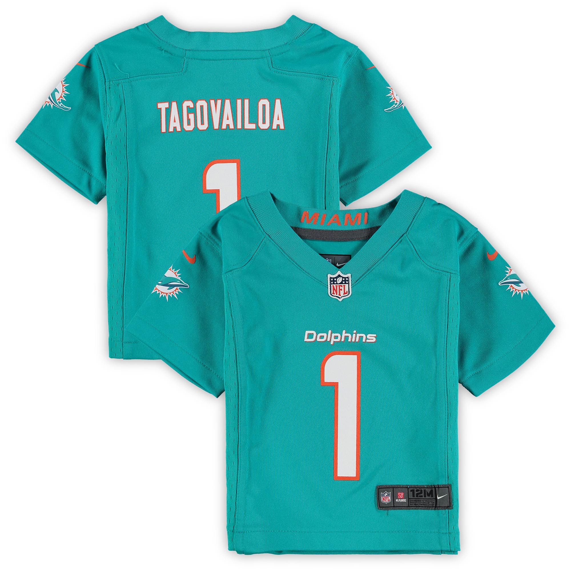 Infant Miami Dolphins Tua Tagovailoa Aqua Game Jersey JS2732 nicesnker
