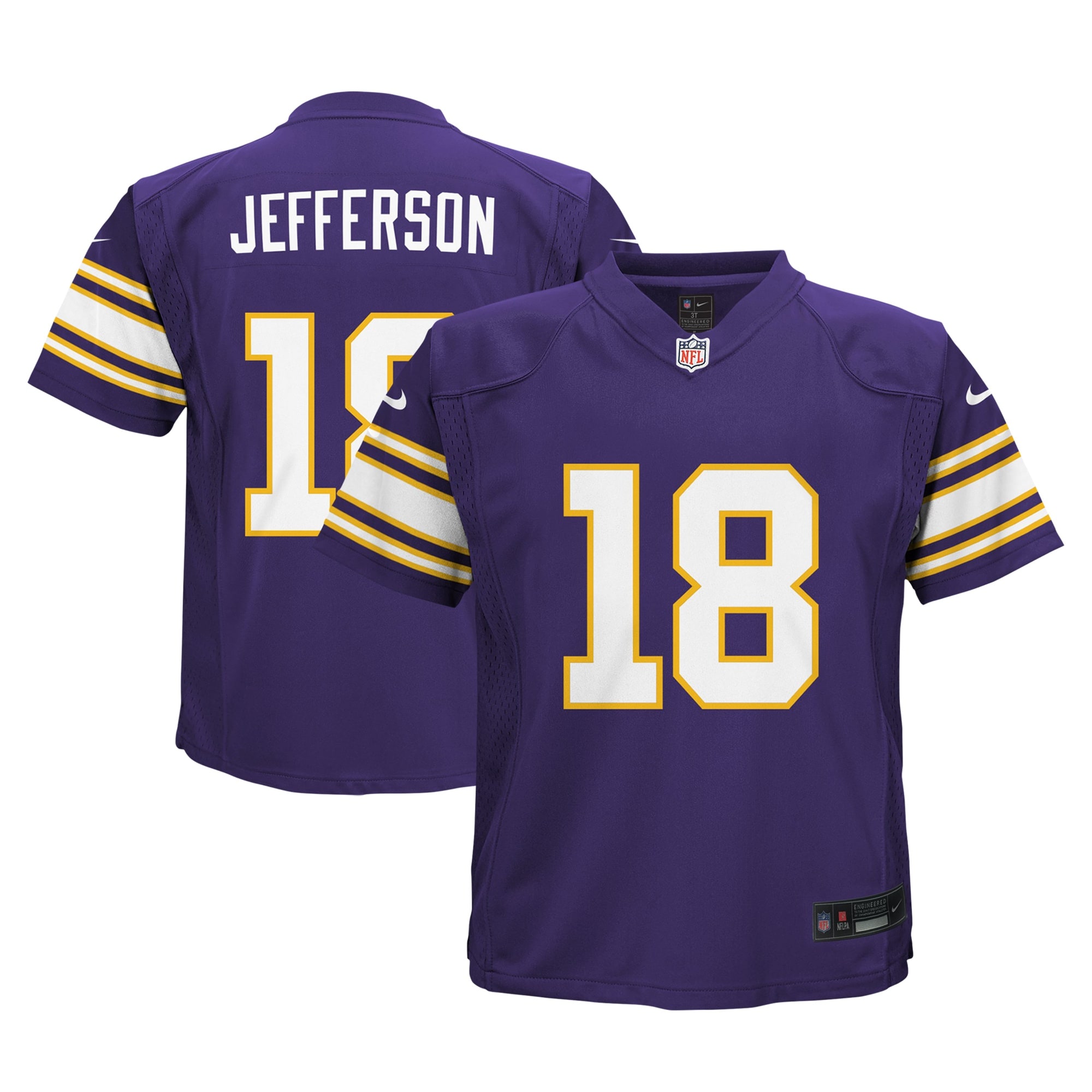 Infant Minnesota Vikings Justin Jefferson Purple Alternate Game Jersey JS3931 nicesnker