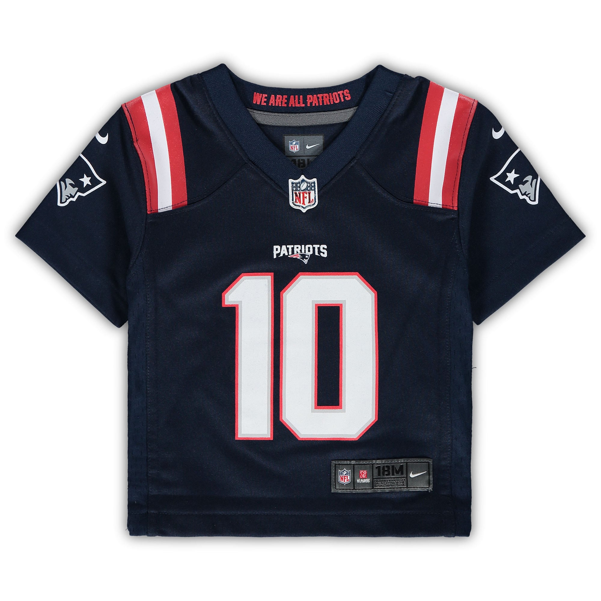 Alternative view of Infant New England Patriots Mac Jones Navy Game Jersey JS2579 nicesnker
