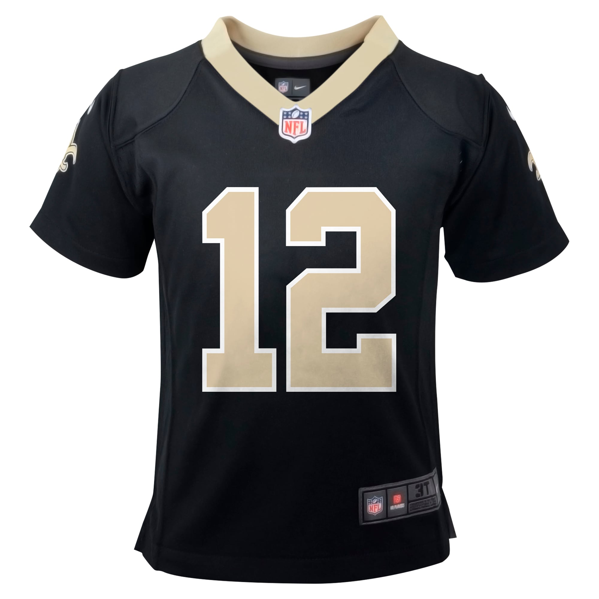 Alternative view of Infant New Orleans Saints Chris Olave Black Team Player Game Jersey JS6376 nicesnker