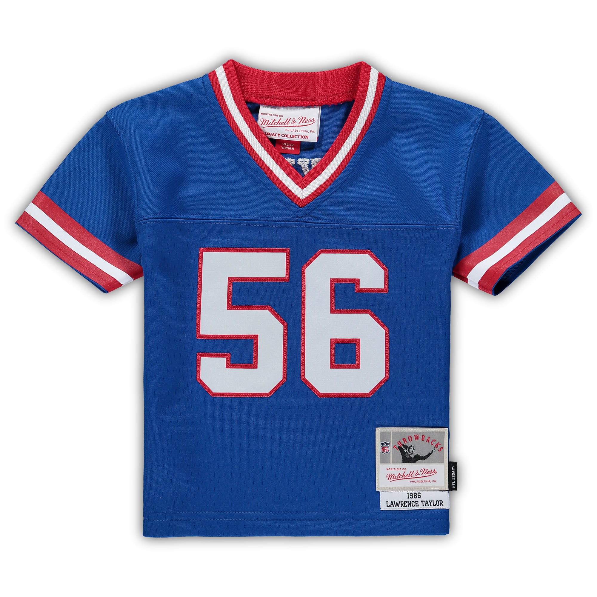Alternative view of Infant New York Giants Lawrence Taylor Mitchell & Ness Royal 1986 Retired Legacy Jersey JS9789 nicesnker