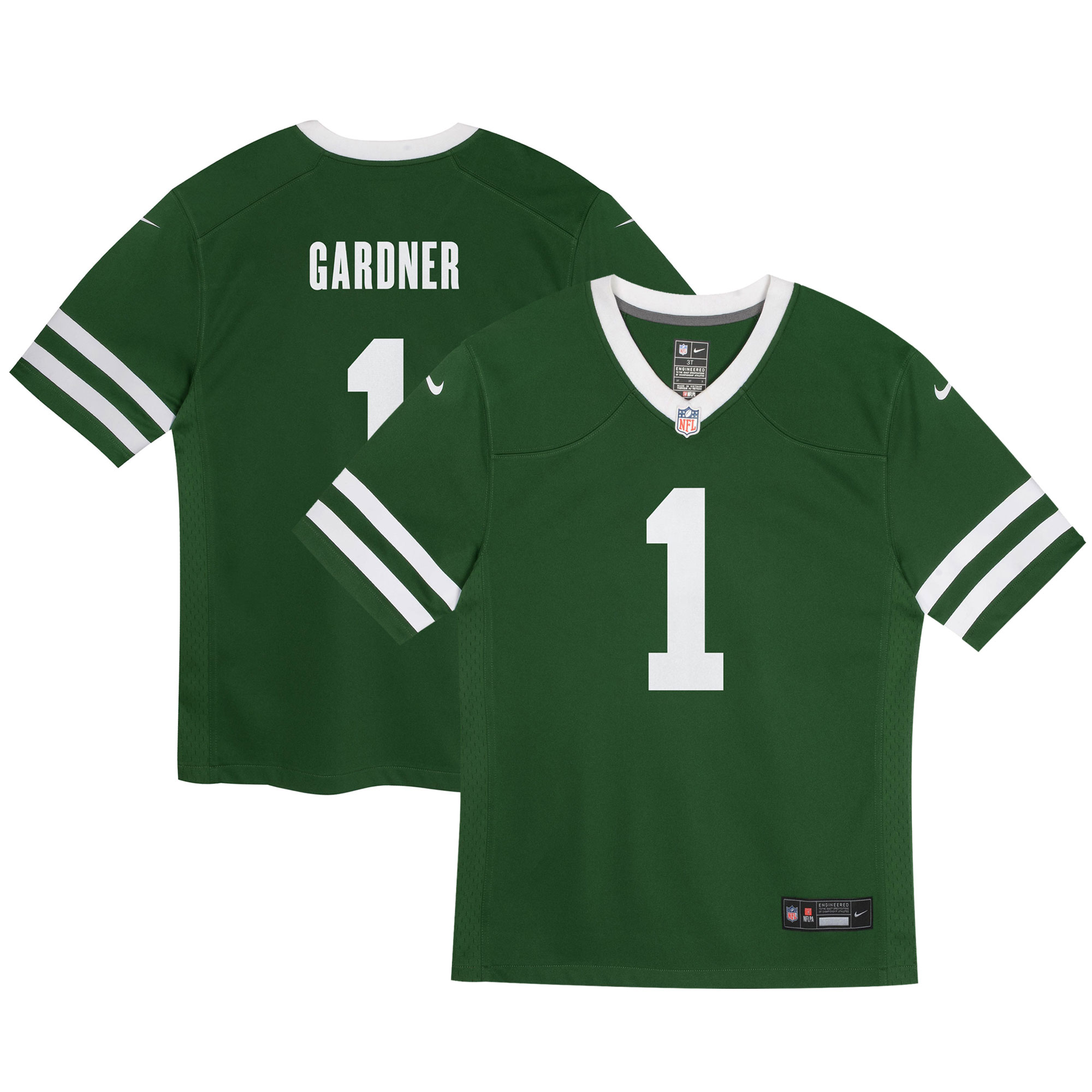 Infant New York Jets Ahmad Sauce Gardner Legacy Green Game Jersey JS6916 nicesnker