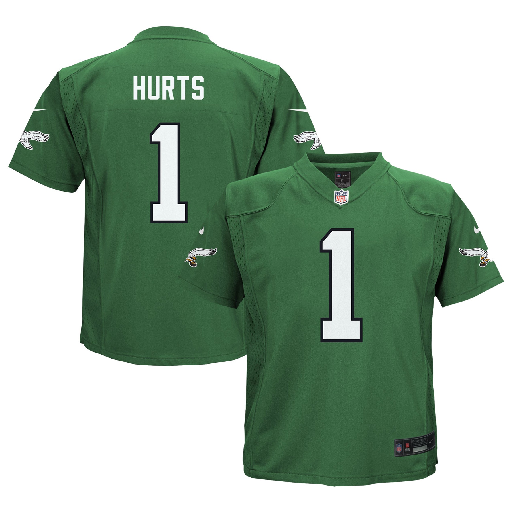 Infant Philadelphia Eagles Jalen Hurts Kelly Green Alternate Game Jersey JS7488 nicesnker