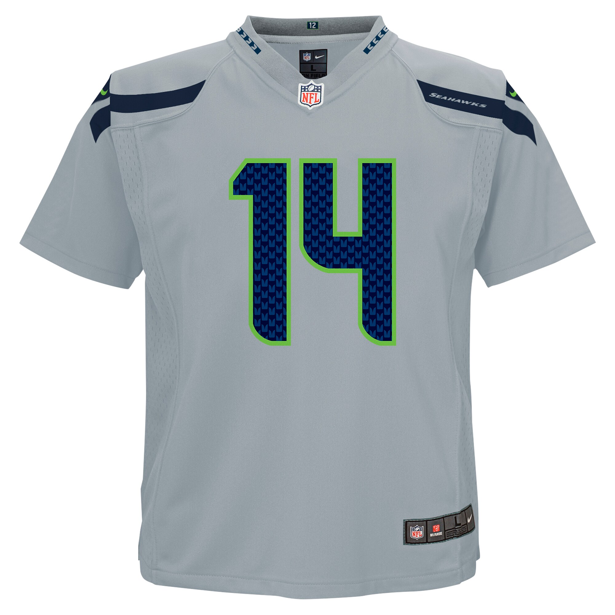 Alternative view of Infant Seattle Seahawks DK Metcalf Royal Alternate Player Game Jersey JS8971 nicesnker