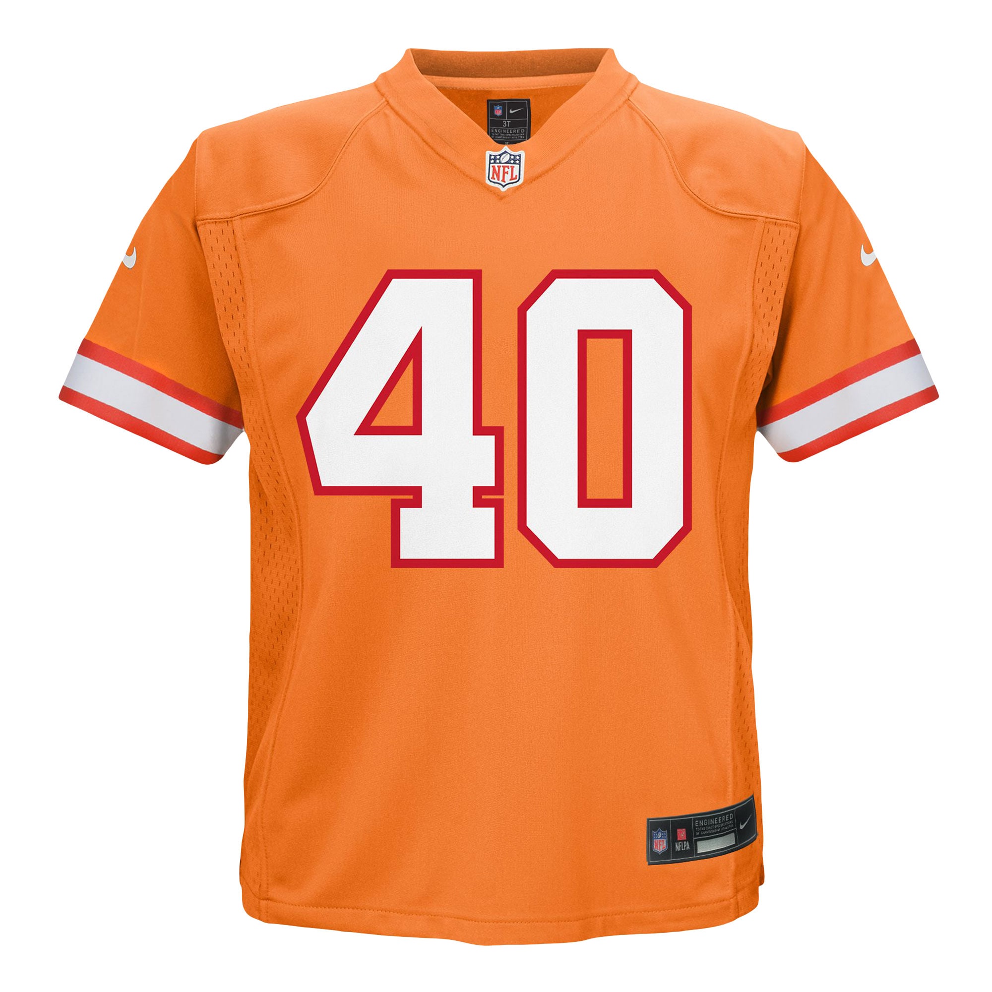Alternative view of Infant Tampa Bay Buccaneers Mike Alstott Orange Retired Player Game Jersey JS3167 nicesnker