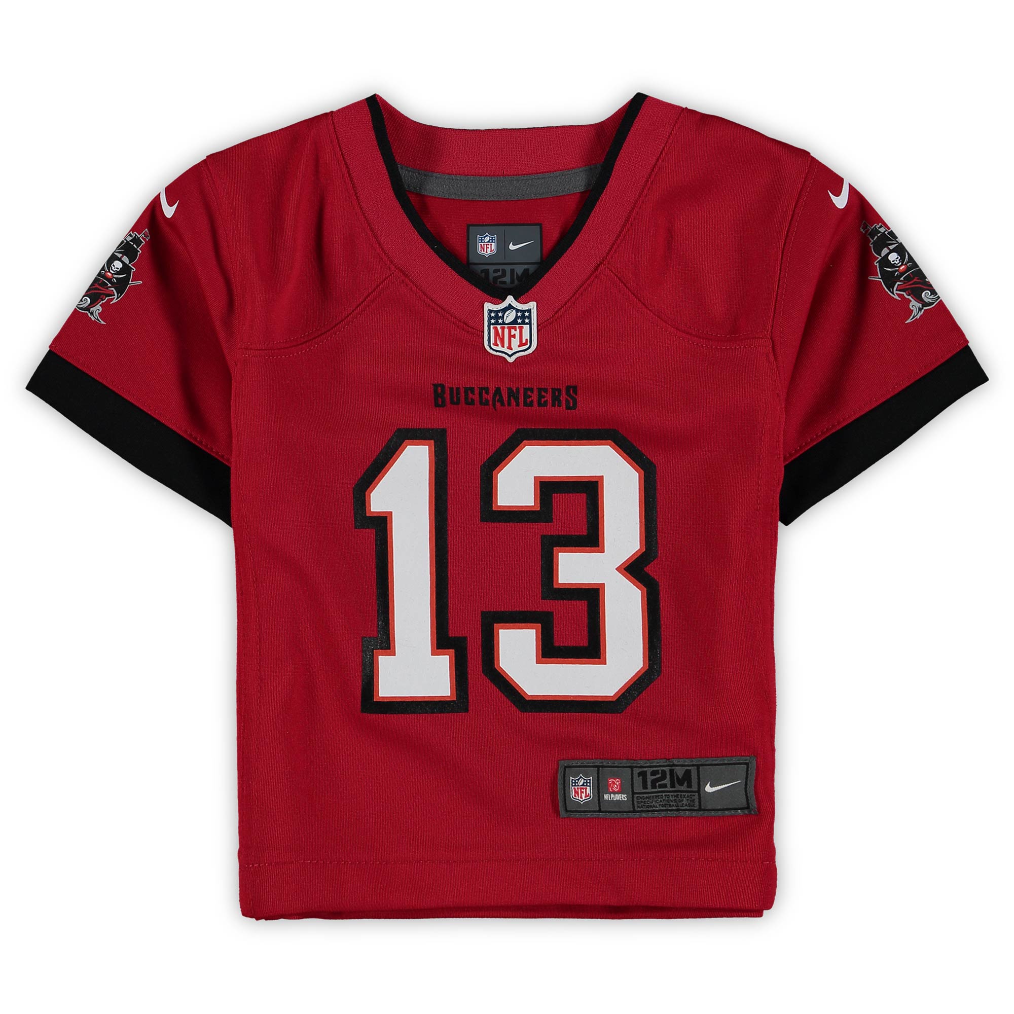 Alternative view of Infant Tampa Bay Buccaneers Mike Evans Red Game Jersey JS8774 nicesnker